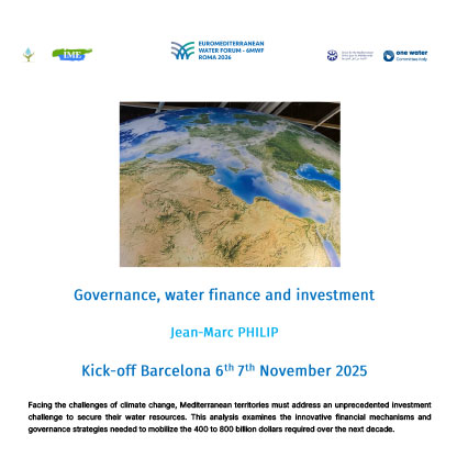Governance, water finance and investment