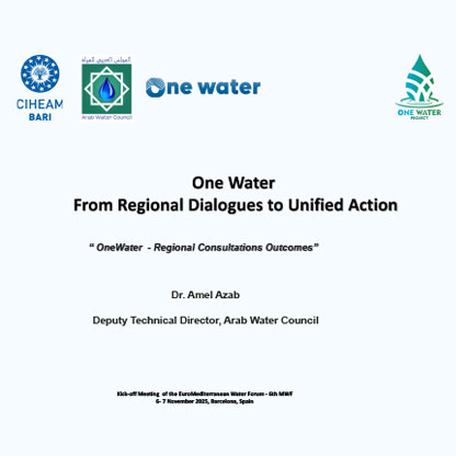 OneWater  -Regional Consultations Outcomes
