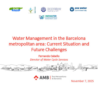Water Management in the Barcelona Metropolitan Area