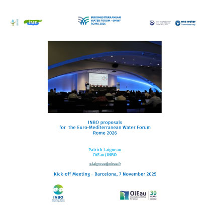 INBO Proposals for the Euro-Mediterranean Water Forum Rome 2026