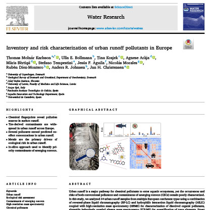 Inventory and Risk Characterization of Urban Runoff Pollutants in Europe